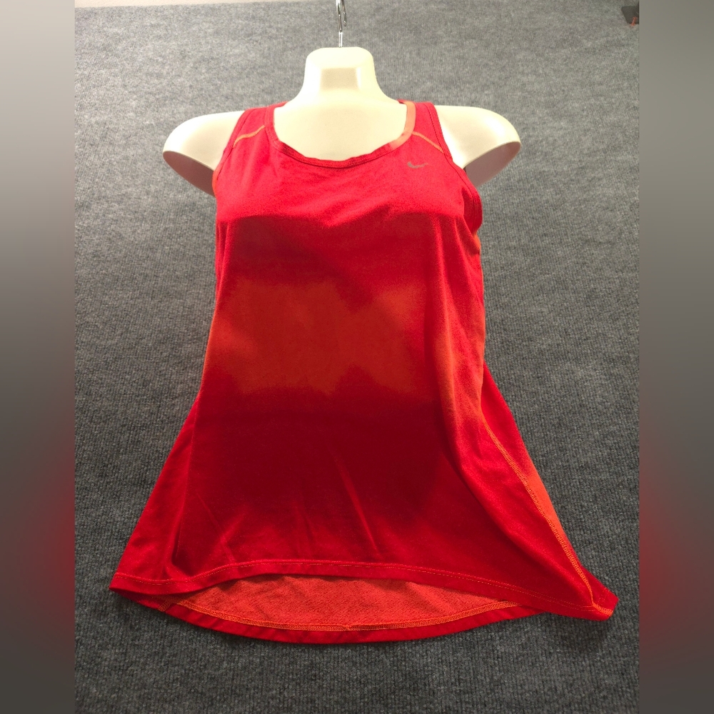 Nike Dri-fit Bright Orange & Red Athletic Racerback Tank top Size Large - Picture 9 of 9